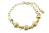 Pulseira Regulável Bolas Foscas com Strass Folheada à Ouro - PLFOF0020 - comprar online