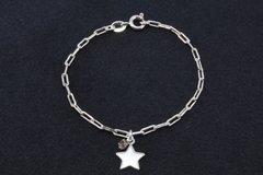 Pulseira Infantil Cartier Estrela e Strass Folheada à Prata - PLFPI0001