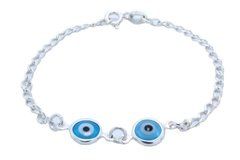 Pulseira Infantil Olho Grego Prata 925 - PLPRI0009