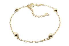 Pulseira Cartier Bolinhas 4mm Folheada à Ouro - PLFOF0035