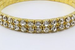 Pulseira Dourada Strass 2 Voltas Ajustável (Bijuteria) - PLFE0003 - comprar online