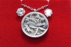 Conjunto Libélula Strass Cristal Aço c/Caixa - CJAÇ0006 - comprar online