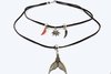 Choker Duplo de Camurça Pingentes Diversos (Bijuteria) - CLDV0017