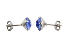 Brinco Pedra Azul Oceano 4 Garras 11mm Aço - BRAÇ0038 - comprar online