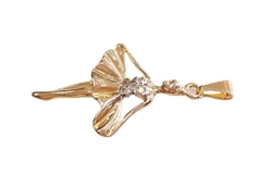 Pingente Bailarina com Strass Folheado Ouro - PGFO0146 - comprar online