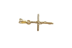 Pingente Cruz com Corda Folheado Ouro - PGFO0147 - comprar online