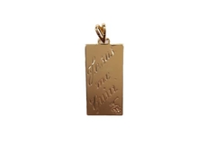 Pingente Placa "Jesus Me Guia" Folheado Ouro - PGFO0149