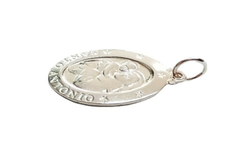 Pingente Santo Antônio Medalha Oval Prata 925 - PGPR0003 - comprar online