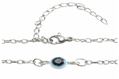 Pulseira Olho Grego Branco Aço - PLAÇF0002 - comprar online