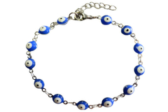 Pulseira Olho Grego Azul Aço - PLAÇF0005