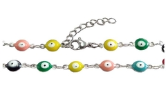 Pulseira Olho Grego Cores Aço - PLAÇF0006 - comprar online