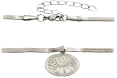 Pulseira Lacraia Rígida com Símbolo do Palmeiras Aço - PLAÇF0008 - comprar online