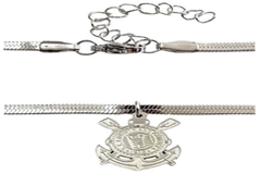 Pulseira Lacraia Rígida com Símbolo do Corinthians Aço - PLAÇF0009 - comprar online