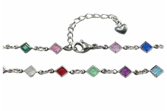 Pulseira Losangos Cores Aço - PLAÇF0030 - comprar online