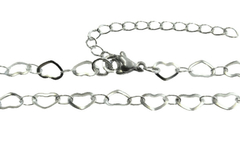 Pulseira Corações Vazados Aço - PLAÇF0041 - comprar online