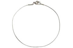 Pulseira Rabo de Rato Fininha 1mm Aço - PLAÇM0004