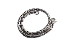 Pulseira Cordão Semi Rígido Serpente Aço - PLAÇM0035 na internet