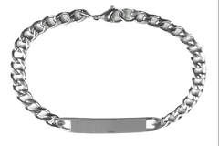 Pulseira Grumet Chapa Gravável Aço - PLAÇM0043