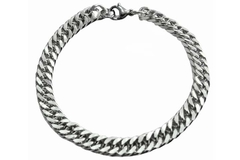 Pulseira Grumet Grossa Elos Compactos Aço - PLAÇM0050