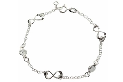 Pulseira Infinitos com Zircônias Prata 925 - PLPRF0002