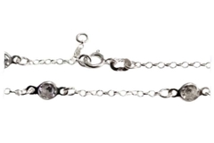 Pulseira Mini Elos com Zircônias de 6mm Prata 925 - PLPRF0040 - comprar online