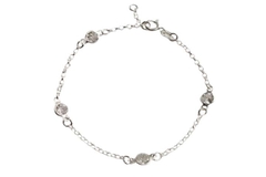 Pulseira Mini Elos com Zircônias de 6mm Prata 925 - PLPRF0040 na internet