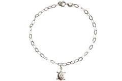 Pulseira Elos Largos Pingente Tartaruga Prata 925 - PLPRF0059