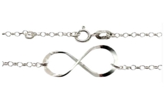 Pulseira Elo Português com Infinito Grande Prata 925 - PLPRF0068 - comprar online