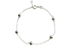 Pulseira Elos Longos com 5 Bolinhas de 5mm Prata 925 - PLPRF0075