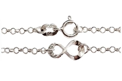 Pulseira Elo Português Mini Infinitos Prata 925 - PLPRF0081 - comprar online