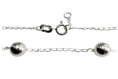 Pulseira Elos Longos 4 Bolas 7mm Prata 925 - PLPRF0084 - comprar online