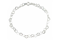 Pulseira Corações Entrelaçados Prata 925 - PLPRF0097