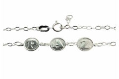 Pulseira PAZ Prata 925 - PLPRF0102 - comprar online