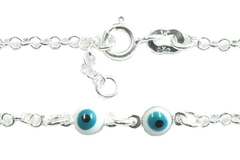 Pulseira Olho Grego Bolinhas Pares Prata 925 - PLPRF0094 - comprar online