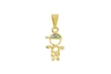 Pingente Menino boné Strass Folheado Ouro - PGFO0142