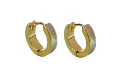 Brinco Argolinha Aço 14mm com Banho Dourado Filetada- BRAÇ0125 - comprar online