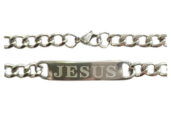 Pulseira Grumet Placa Jesus Aço - PLAÇM0019 - comprar online