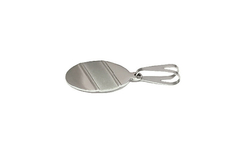 Pingente Medalha Oval Gravável Aço - PGAÇ0042 - comprar online