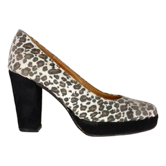 Zapatos Clásicos Plataforma Baja Leopardo Taco Palo 11 cm. Talle 43 Segunda Selección - comprar online