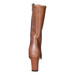 Botas Caña 3/4 Simil Cuero Chocolate Talle 43 de Segunda Selección - tienda online