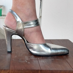 Sexys Stilettos Cuero vacuno Plata Talle 43 Segunda Selección - Mundocross