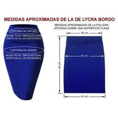 Elegante Sexy Pollera Tubo A La Rodilla De Lycra Azul en internet