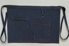 Avental Jeans Azul Cintura Café - comprar online