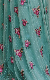 Saia Godê Flowers - comprimento midi (80 cm) em zibeline com renda gabanna. - Vestidos de noiva exclusivos ARTHA ATELIER