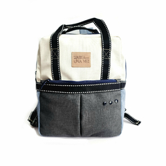 Morral Pepe grillo blanco y azul jean - comprar online