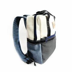 Morral Pepe grillo blanco y azul jean en internet