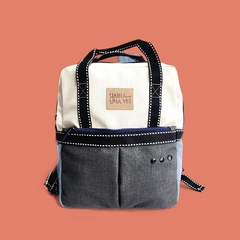 Morral Pepe grillo blanco y azul jean