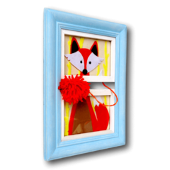 Quadro Pompom Fox 24x34 na internet