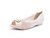 Sapato Feminino Tamanho Grande Peep Toe Comfortflex Ramarim Azul Marinho e Avelã Numeração Especial 40, 41 e 42