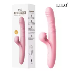 VIBRADOR PONTO G E CLITÓRIS COM VAI E VEM E SUCÇÃO